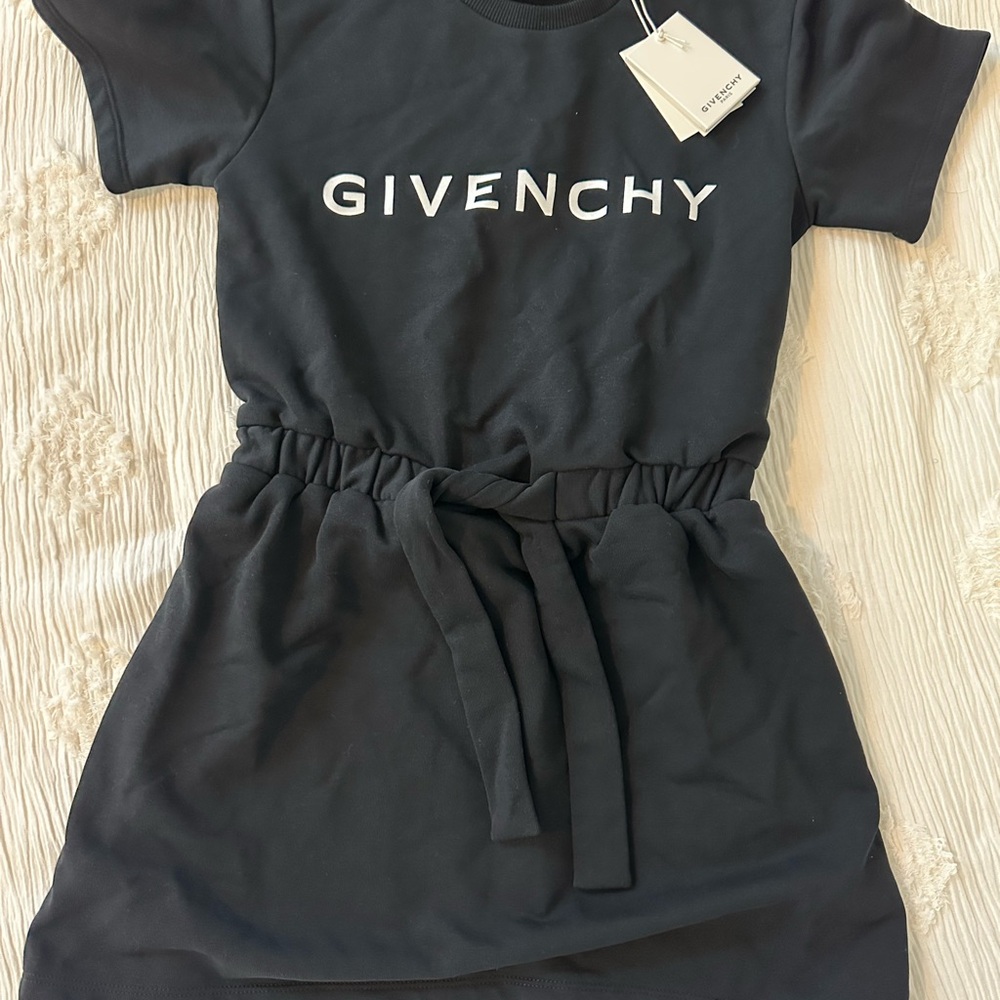 Givenchy Kids Black Logo Jersey Dress